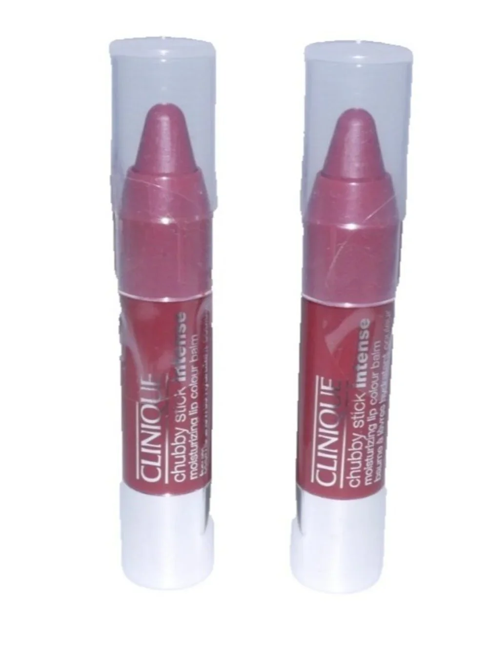 Clinique 07 Broadest Berry Chubby Stick set of 2 moisturizing lip color balm New